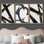 BAW grunge noir foncé Strokes Graffiti et Street Abstract Modern Zen sur toile, 3 pièces