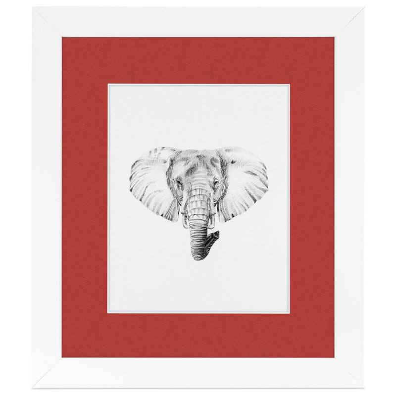 Shokouh Matte Picture Frame with Mat, Deep Red