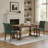 Chenille Upholstered Dining Chair, Tufted Accent Chair with Curved Solid Wood Legs & Rivet Details, Multi-Use Chair for Dining Room, Kitchen & Living Room, Set of 2-1227481241