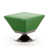 Green/Polished Chrome Faux Leather