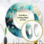 Miroir mural Seerit bleu sarcelle abstrait mystique I - fractales-556147644