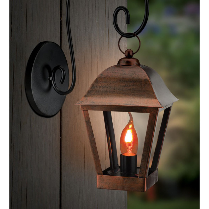 11.5'' Solar Powered Outdoor Lantern, Bronze