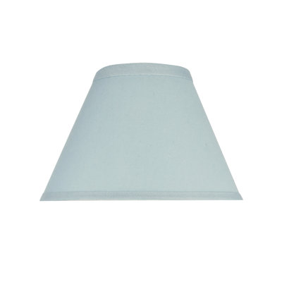Abat-jour empire en tissu de couleur bleu pâle H 7 po