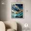 «Power Edge II Shadowbox Print» sarcelle, art abstrait par Art Remedy-115120562-115120561