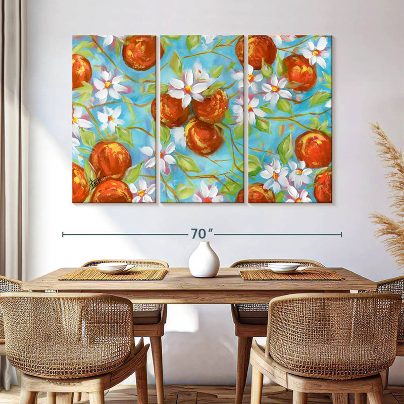 Yarlin Orange Blossoms, 32" H x 50" W