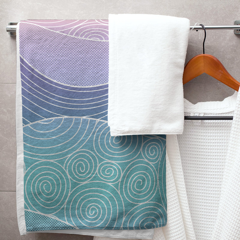 Katelyn Elizabeth Bath Towel, Red/Blue