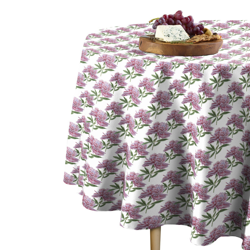 Maxton Peonies Tablecloth, 84" L x 84" W