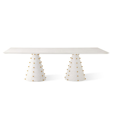Spheres Rectangle Dining Table-White