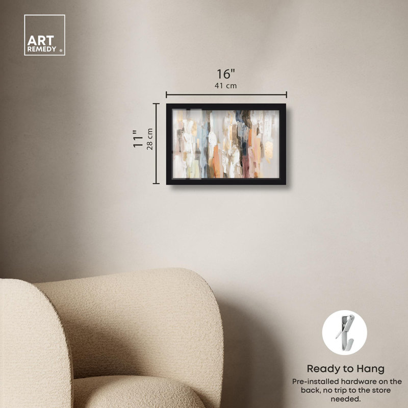 «Inner World I Boho Decor Shadowbox» par Art Remedy, H 11 po x l 16 po, Noir