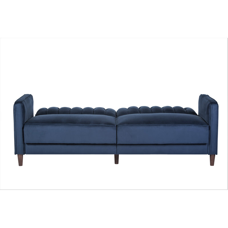 Cornell Upholstered 81'' Sofa, Dark Blue