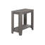 Élégante table d'appoint transitionnelle à deux niveaux pour le salon et la chambre à coucher, finition stratifiée, durable et polyvalente-1225581047