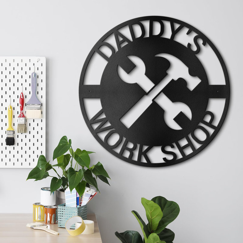 Décoration murale d'extérieur personnalisée, Noir, noir, noir, noir, H 16 po x l 16 po x P 0,05 po, Oui