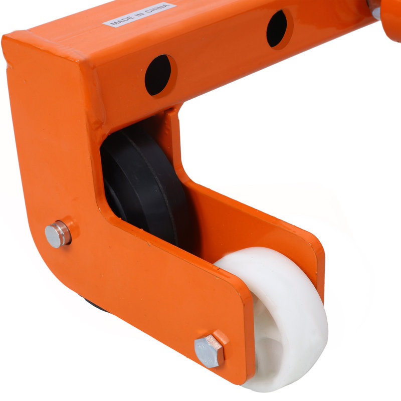 Chariot à roulettes robuste et réglable pour atelier, garage, orange