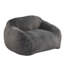 Fauteuil à billes d'intérieur, fausse fourrure grise