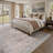 Soft Distressed Medallion Taupe Area Rug, Machine Washable For Living Room, Bedroom-2078647612
