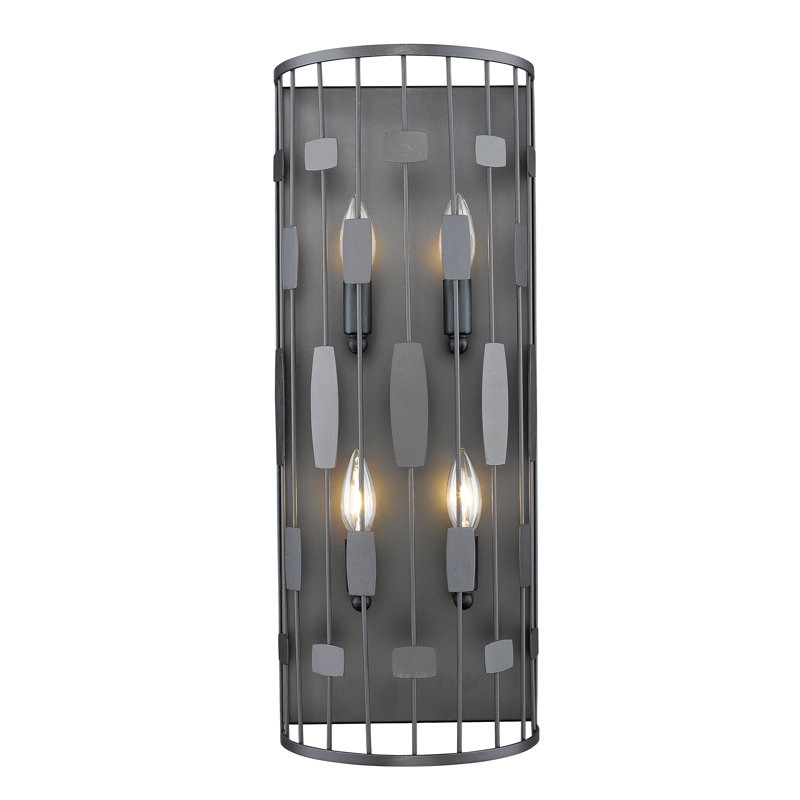 Bronze 24" Mid-Mod Two-Tier Wall Sconce