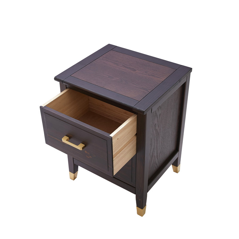 Dibble 45cm W Bedside Table, Brown