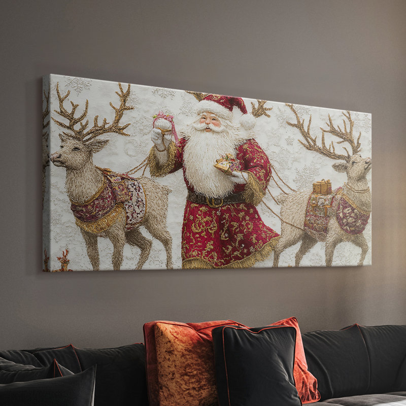 Christmas Series-XXV III - Toile tendue avec châssis - Prêt à accrocher, H 20 po x l 40 po