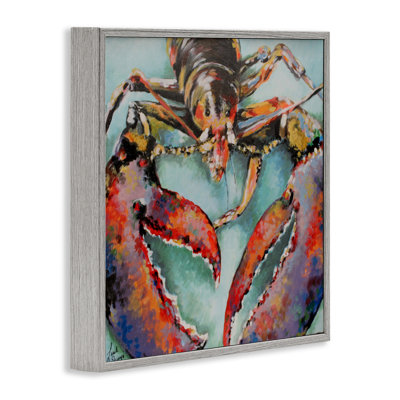 «Rocco Lobster Portrait», art de la giclée encadrée, design par Linda Sperruche