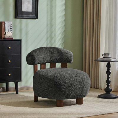 Fauteuil d'appoint moderne en tissu Boucle