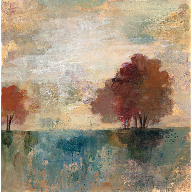 Landscape Monotype I by Silvia Vassileva - Wrapped Canvas Painting, 46cm H x 30cm W