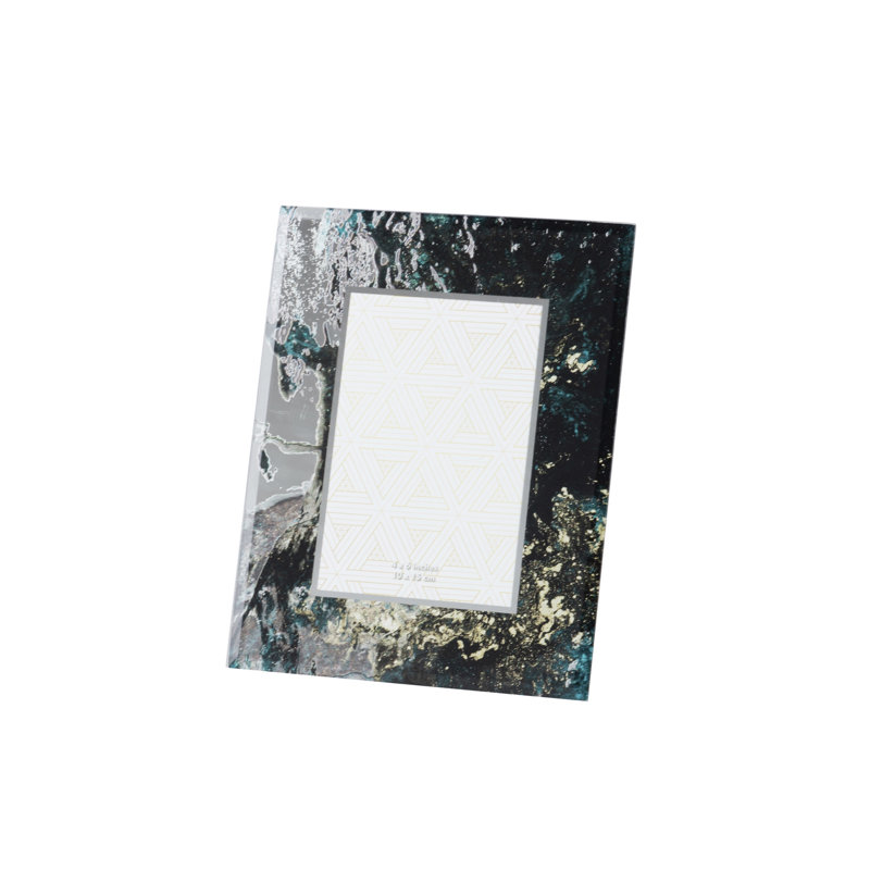 Printing Golden-black Mirror Photoframe, 23 cm H x 18 cm W x 2 cm D