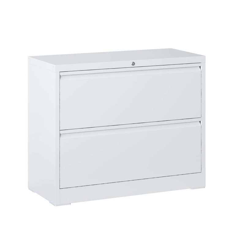 Classeur de rangement de 35,43 po Melvena, Blanc