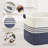 Large Woven Rope Laundry Basket,1(Denim Blue)