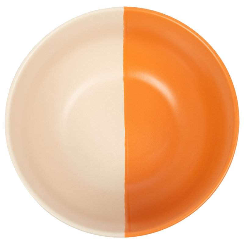 Nicola Spring Dipped Stoneware Cereal Bowl - 16.5cm, Orange