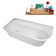 67" Streamline Soaking Freestanding Tub and Tray With Internal Drain