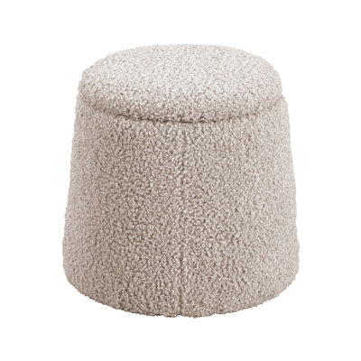 Versatile Round Ottoman With Premium Padding And Practical Storage Functionality