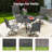 4 Person Round Outdoor Dining Set With Swivel Chair-250265146-250265150