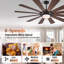 Ventilateur de plafond 62 "/ 72" avec lumière, grand ventilateur industriel moderne avec télécommande, ventilateur de plafond à 12 pales à haut débit d'air, moteur CC réversible silencieux, ventilateur de plafond à DEL à intensité variable pour le salon, la ferme-1749239996-1739107905