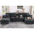 128.75” Sectional Sofa With 2 Ottomans-121600593