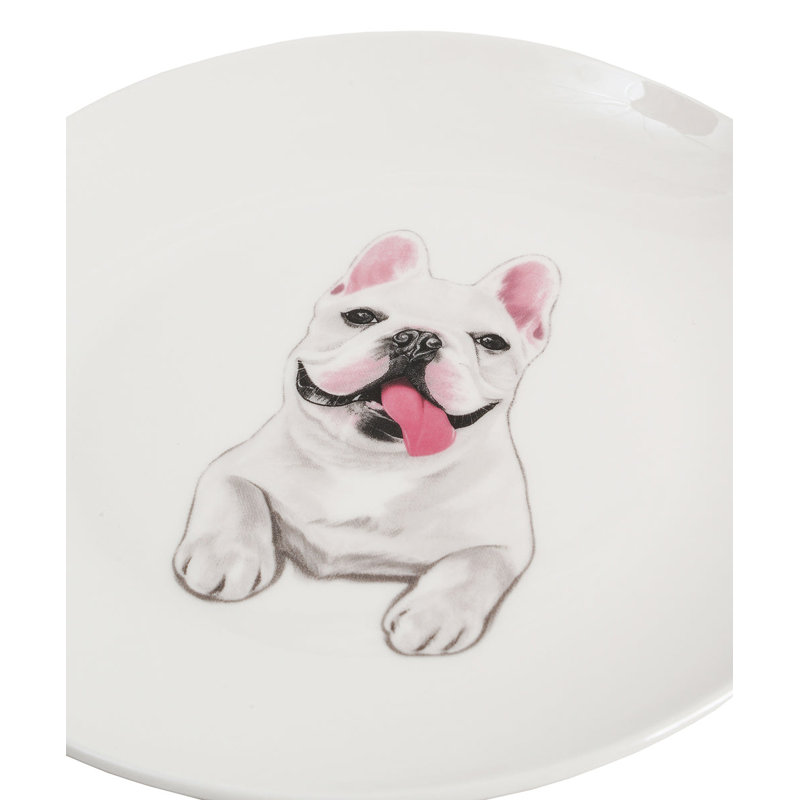 Porcelaine moyenne impression 6 assiettes - Frenchie
