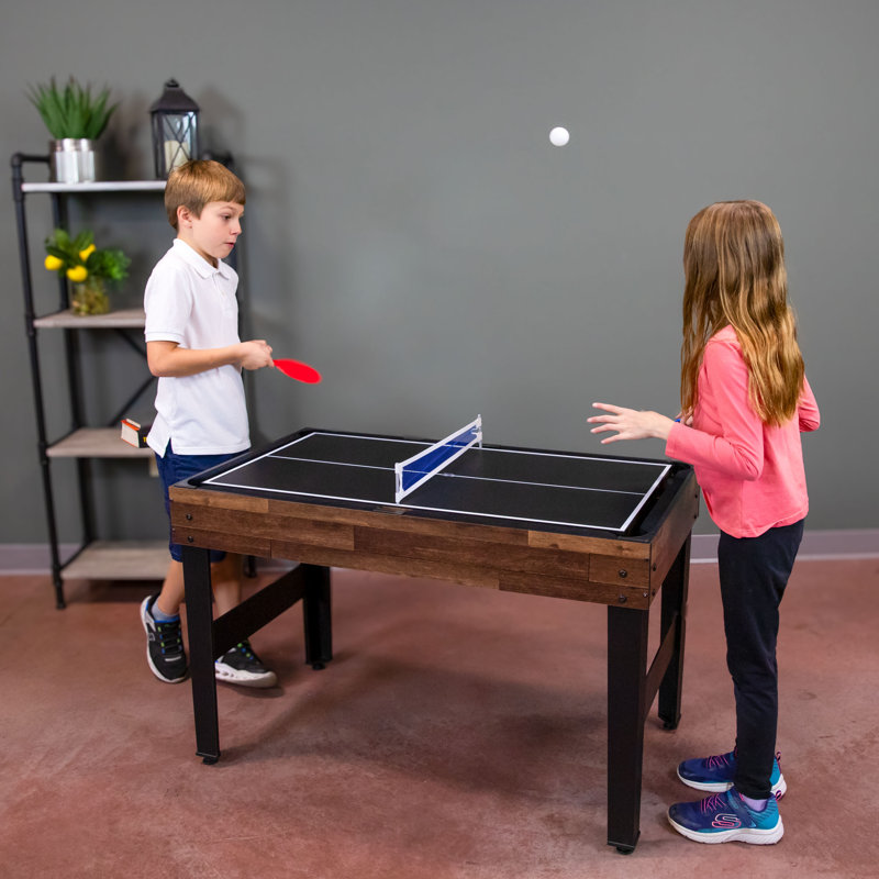 Sunnydaze 10-in-1 Multi-Game Table with Dark Wood Finish