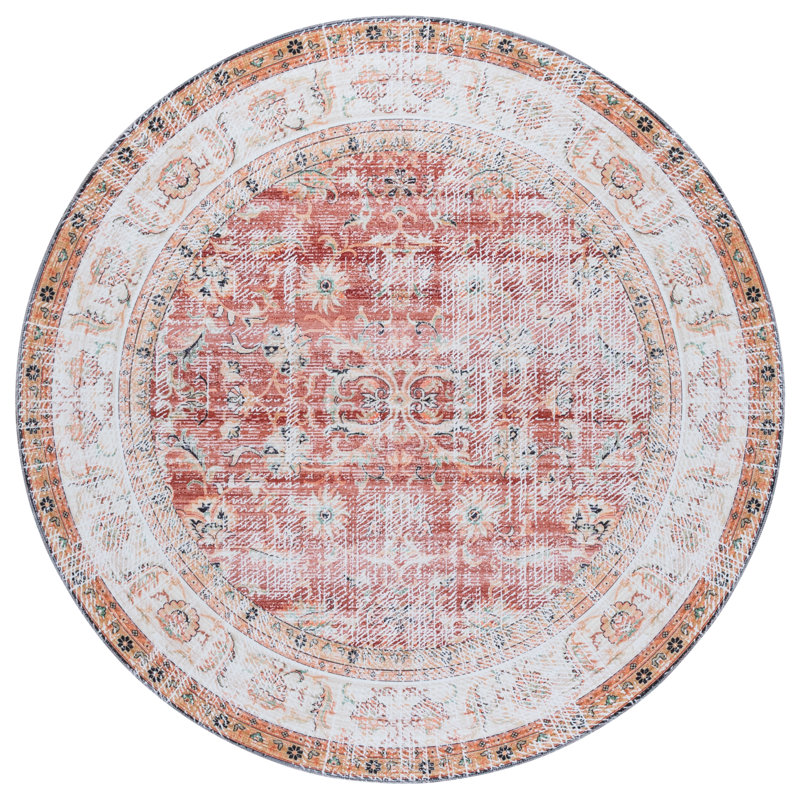 Arizona 207 Performance Machine Washable Oriental Rug, Round 6'