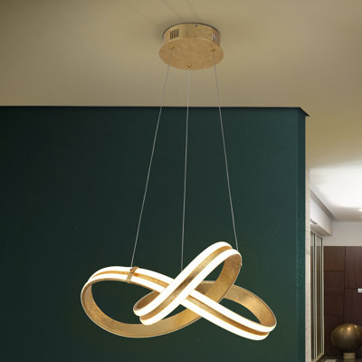 Pooler 1 - Light Gold LED Geometric Pendant
