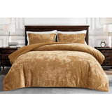 Lux Distressed Velvet Reversible Comforter Set