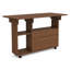 Table de cuisine moderne pour îlot de cuisine pliable avec tablettes de rangement et roulettes pour petits espaces-1046153525