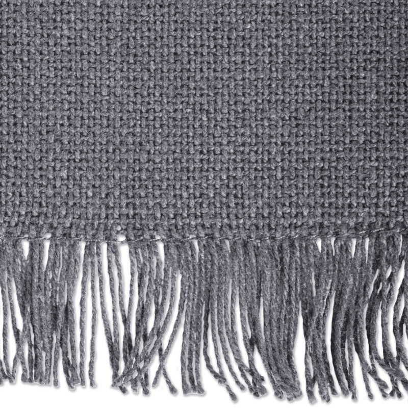 Candelario Solid Color 100% Cotton Table Runner, Gray