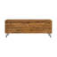 Banc de rangement en bois d'acacia massif de 46 pouces