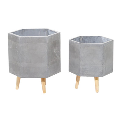 Ensemble de pots à fleurs en céramique 2 pièces Elmhur