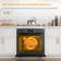 24"2.6 cu. ft Three Layer Tempered Glass Multifunctional Single Electric Wall Oven With Convection Touch Control In Stainless Steel
