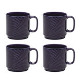 Modulus Mugs, Set of 4, Vapor
