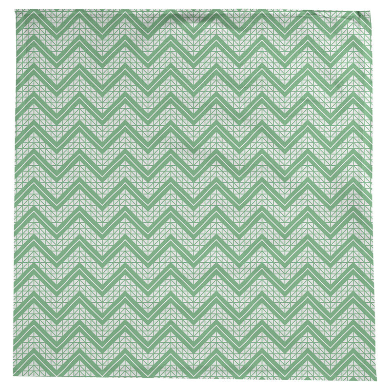 Nappe à chevrons à la main classic Stephenie, Vert / blanc