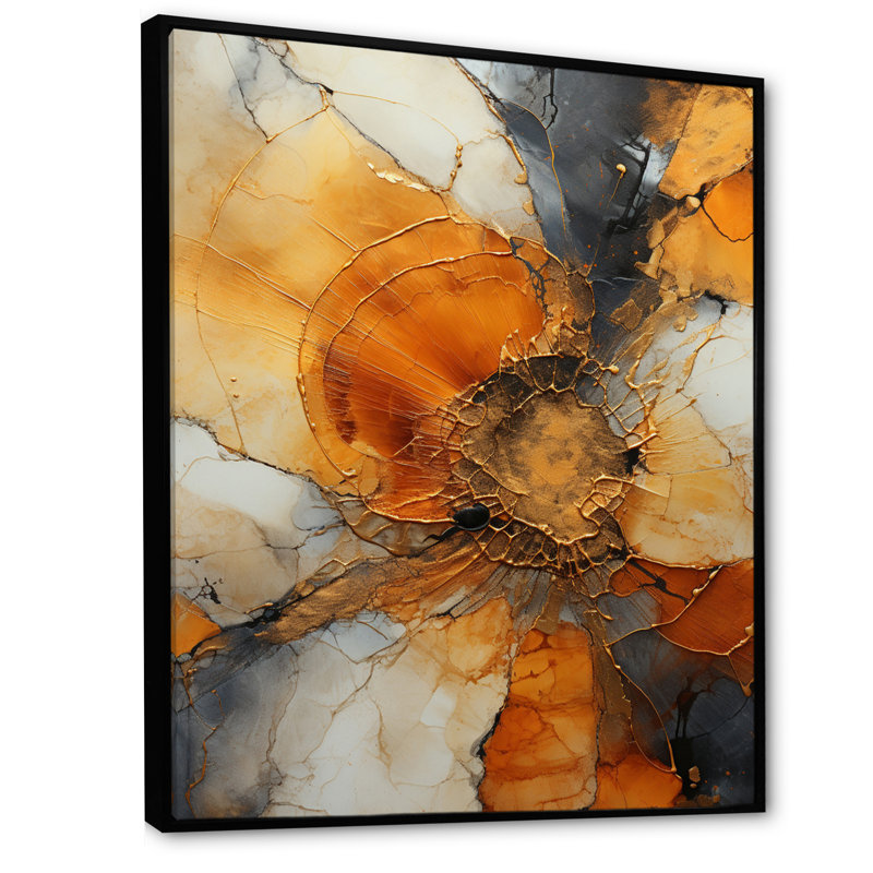 Nechama " Encaustic Spirals II ", 32" H x 16" W x 1" D, Black Framed