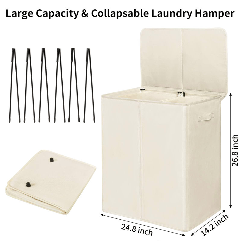 Laundry Sorter with Handles, Beige