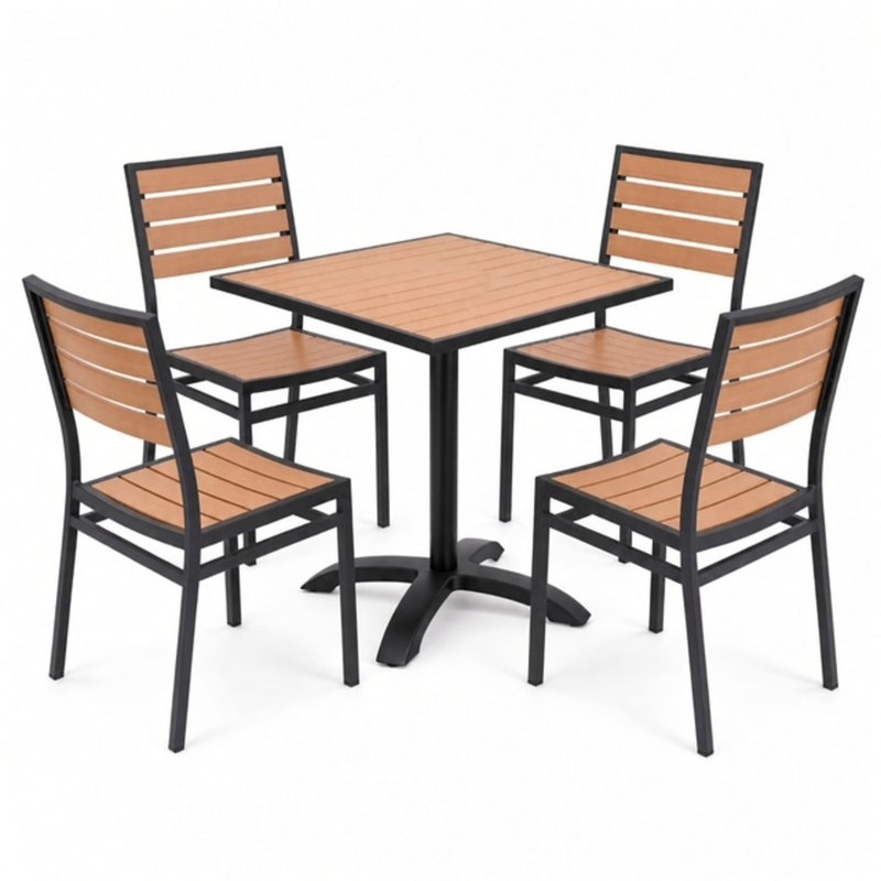 Table et piètement en teck H&D Patio 24" x 30"