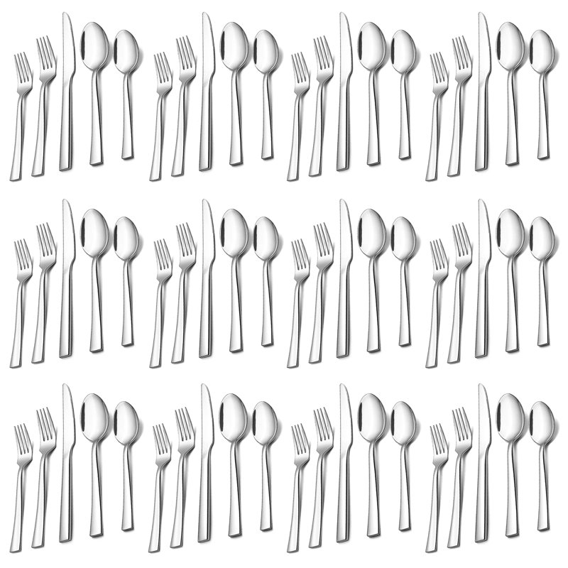 60 Pcs Flatware Cutlery Set, Dishwasher Safe